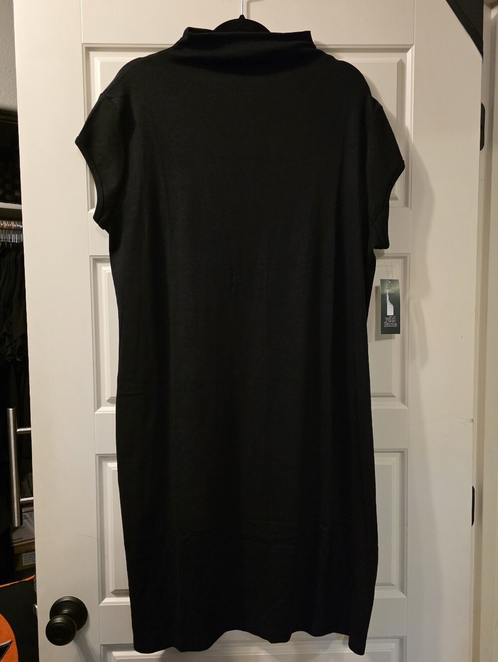 3X Wild Fable Mock Neck Mini Dress In Black